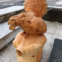 Gallo cedrone scolpito in cirmolo