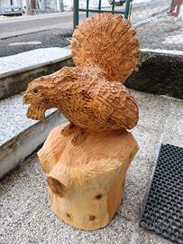 Gallo cedrone scolpito in cirmolo