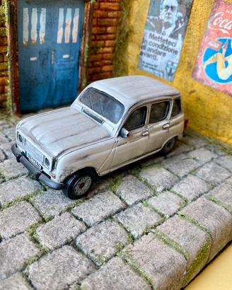 Renault 4. Scala 1:43 con diorama