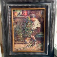 Dipinto quadro ad olio Telesforo Franchino