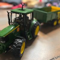 Bruder trattore j d con rimorchio