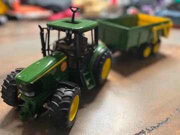 Bruder trattore j d con rimorchio