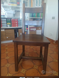 sedie in noce massiccio molto robuste
