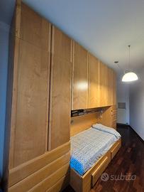 mobile ponte x camera in legno massello