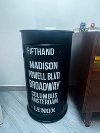 comodino in  metallo stile industrial