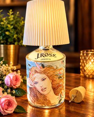 Lampada decorativa bottiglia gin Jrose