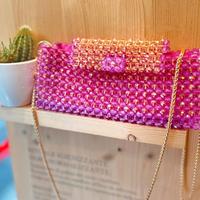 Crystal bag - Borsa in cristalli rosa Handmade 🩷