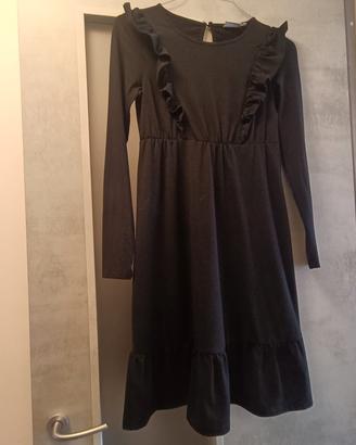 Vestito premaman nero con rouches