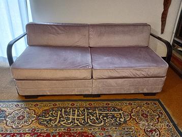 Divano letto anni '40 disegnato da J. Halabala