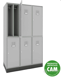 Armadio sporco/pulito 6 vani GAESCO D. Lgs 81/08