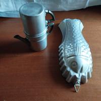 Set di 2 oggetti vintage in alluminio