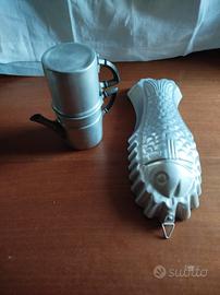 Set di 2 oggetti vintage in alluminio