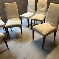 6 sedie in legno di ciliegio da rifoderare