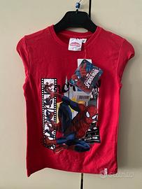 Maglietta Spiderman Marvel Bambino 7/8 Anni