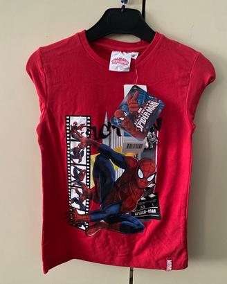Maglietta Spiderman Marvel Bambino 7/8 Anni