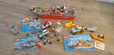 lotto LEGO City 5 set guardia costiera pompieri