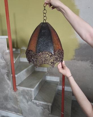 Lampada da soffitto in stie etnico orientale