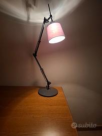 Lampada regolabile da tavolo vintage metallo nero