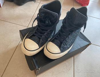 converse blu brillantinate 
