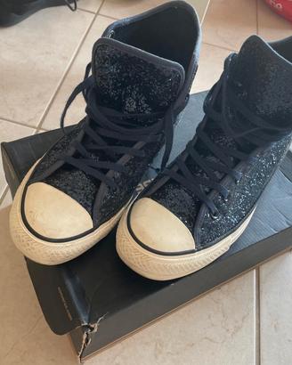 converse blu brillantinate 