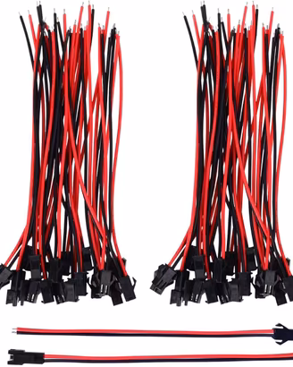 20 Coppie Connettori JST 2 Pin 22AWG con Cavo 135