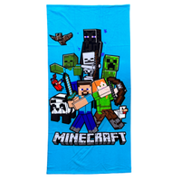 TELO MARE MINECRAFT PER BAMBINI IN MICROFIBRA