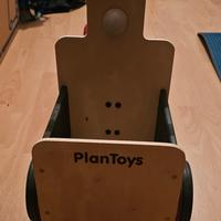 Plan Toys- Delivery Bike, Colore Legno