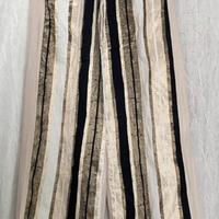 Pantalone beige con intarsi simili alla seta tg 42