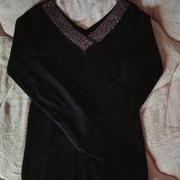 Maglioncini nero con strass 