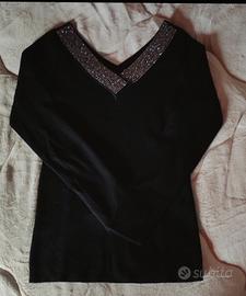 Maglioncini nero con strass 