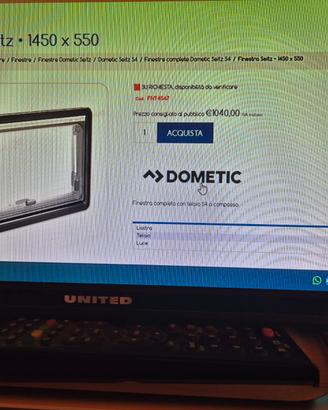 Finestra Dometic Seitz completa 1450x550