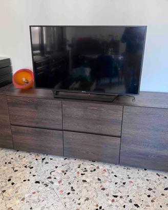 Madia moderna / mobile TV in legno scuro – 4 casse