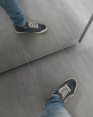 sneakers basse in tela U.s. army denim