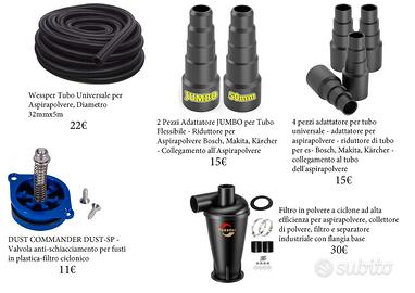 Set aspirazione per trucioli