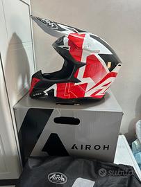 Casco Cross airoh wraap raze red (taglia S)