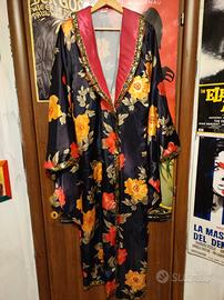 Kimono in Seta Sintetica a Fantasia Floreale