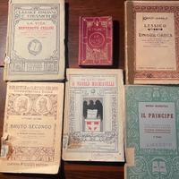 Lotto libri Cellini Petrarca Machiavelli Cammelli