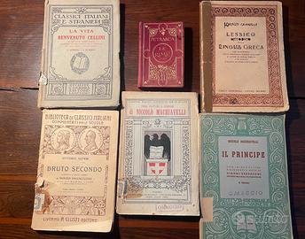 Lotto libri Cellini Petrarca Machiavelli Cammelli