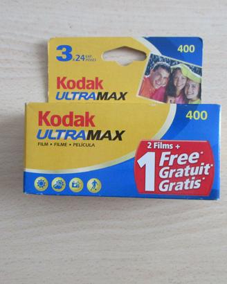 rullini kodak confezione sigillata da 3 rullini