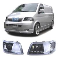 FARI VOLKSWAGEN VW T5 03-09 LUCE LED DIURNA SFONDO