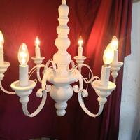 Lampadario in legno rivisitato  stile Shabby Chic