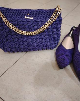 Elegante borsa viola
