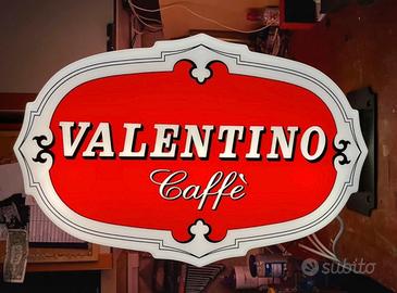 Insegna luminosa Vintage“Valentino Caffe” bifaccia