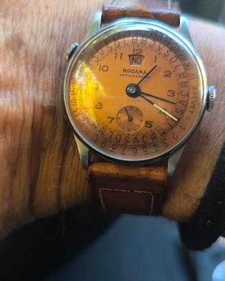 orologio Rodana tripla data anno 40 -50 funzionant