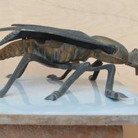 Portacenere vintage a coleottero in ottone