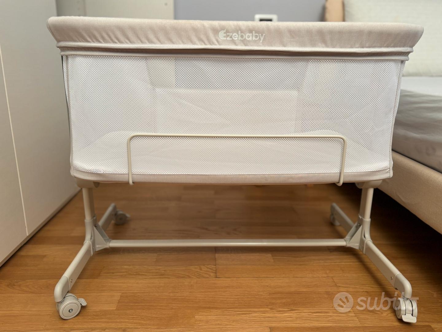 Culla Co-sleeping Ezebaby 2 In 1 - Fino A 9 Kg, 7 Altezze Regolabili, Con Ruote