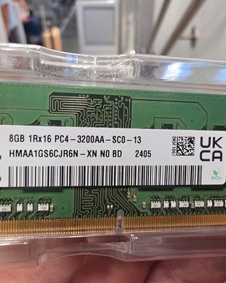 Memoria RAM DDR4 8GB SODIMM  3200Mhz 