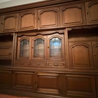 Parete attrezzata in legno massello stile tedesco