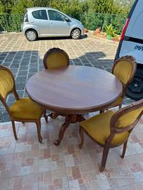 Tavolo legno allungabile con sedie