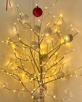 Albero luci incorporate 22  palline vetro soffiato